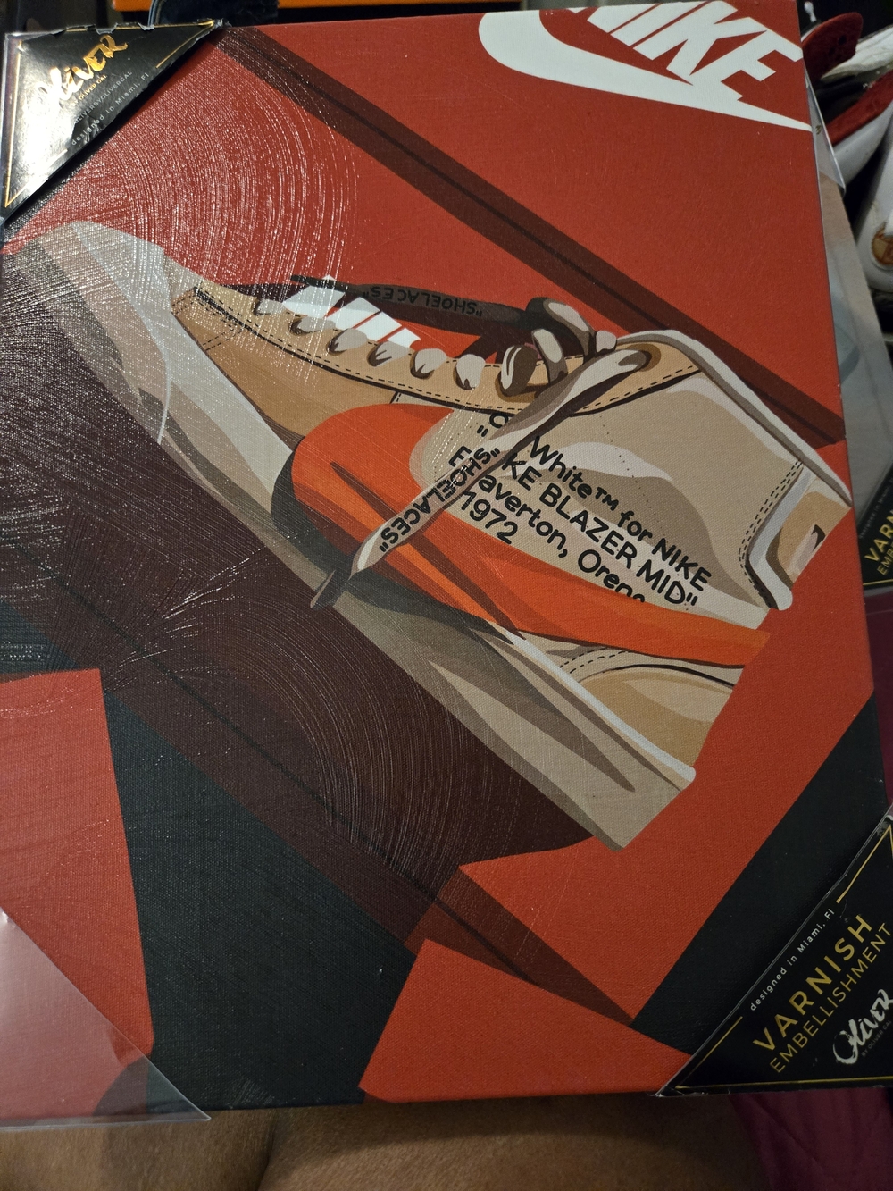 Nike Blazer Mid 'Beige and Orange' Graphic Box Art